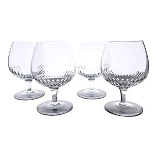 Rogaska Slovenian Lead Crystal Brandy Snifter Glasses Set of 4 5.5" For Sale