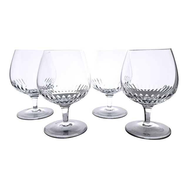 Rogaska Slovenian Lead Crystal Brandy Snifter Glasses Set of 4 5.5" For Sale