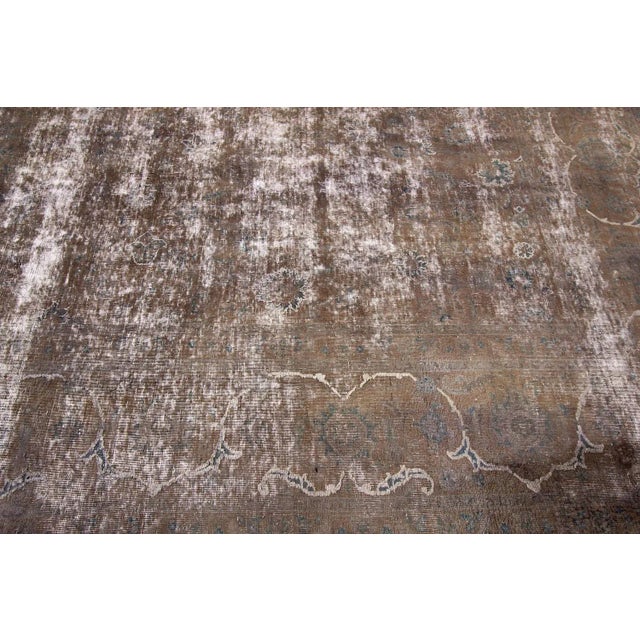 Mid-20th Century Vintage Distressed Wool Rug For Sale In New York - Image 6 of 8