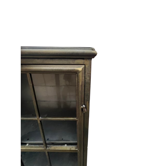 Green Industrial Locker Style Cabinet Shelf For Sale - Image 8 of 15