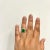 Beautiful 2.75 ct. green jade oval cabochon with 0.77 ct. good quality, white, and bright diamond rounds and marquise...