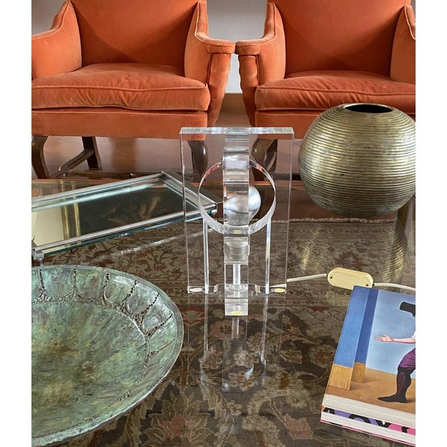 Sculptural Acrylic Table Lamp by Sandro Petti for Maison Jansen, France, 1970s For Sale - Image 8 of 18
