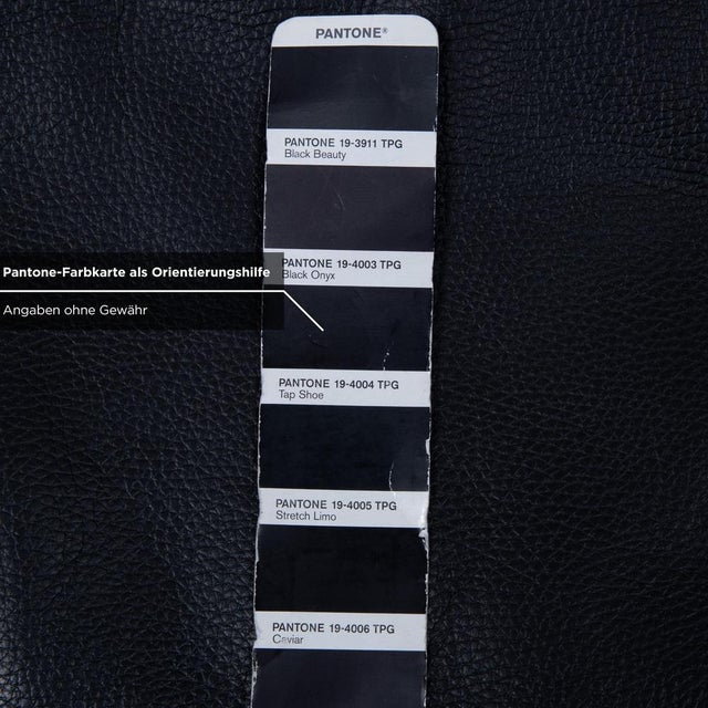 Animal Skin Model 6800 Three-Seater Leather Sofa in Black with Manual Function by Rolf Benz For Sale - Image 7 of 11