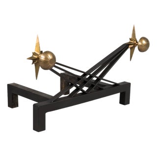 Andiron in Metal & Bronze, 1950s For Sale