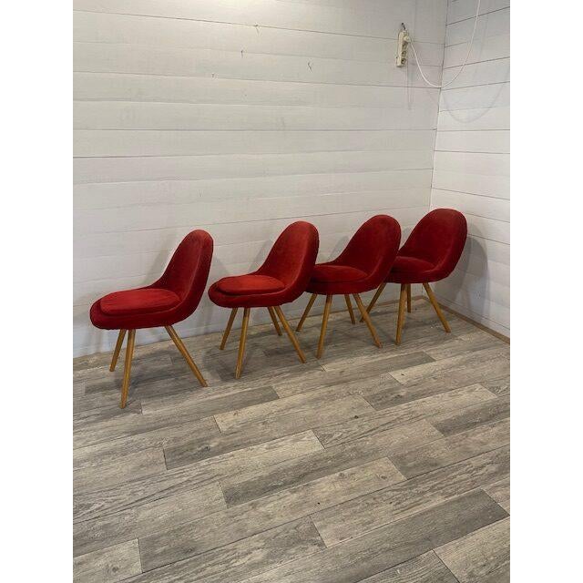 Lollypop Dining Chairs by Navratil for Vertex, 1960s, Set of 4 For Sale - Image 3 of 7