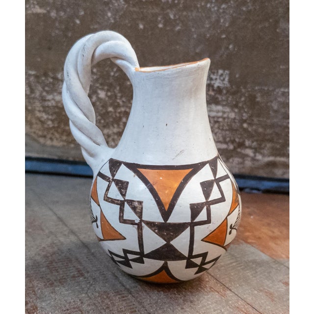 Mid-Century Native American Indian Acoma Pottery Vase by Dolores Sanchez For Sale - Image 4 of 8