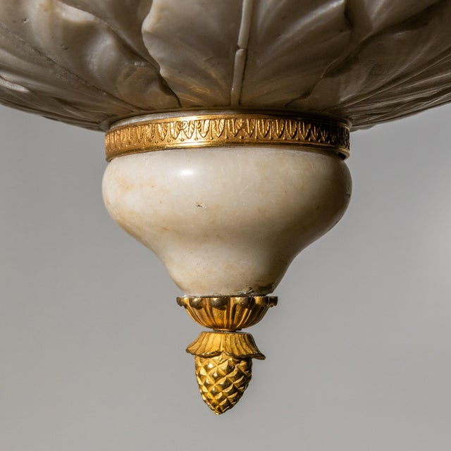 Alabaster Ceiling Light, Vienna, Austria, Early 19th Century For Sale - Image 11 of 12