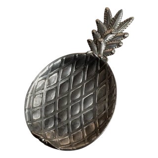 Vintage Pineapple Bowl in Silver Plated Metal, 1960s For Sale