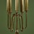 Brass Candelabra Floor Lamp With Silk Shade For Sale - Image 9 of 11