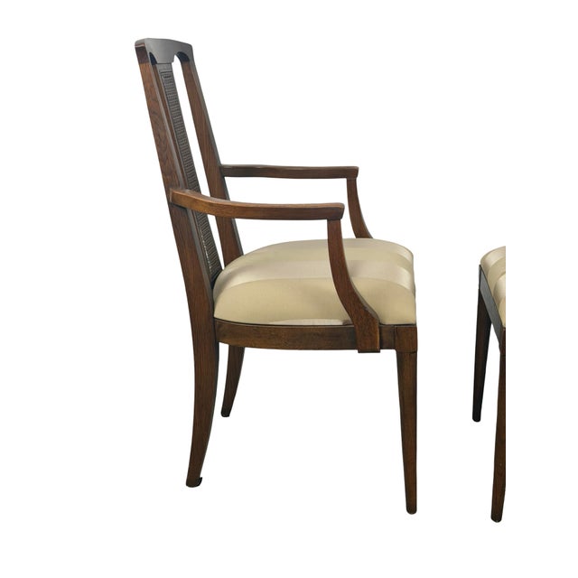 Pair of Mid-Century High-Back Cane Dining Armchairs, Stamped Denmark For Sale - Image 11 of 18
