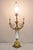 Antique French Louis XV Style Gilt Bronze & Porcelain Candelabra Table Lamp For Sale - Image 9 of 11