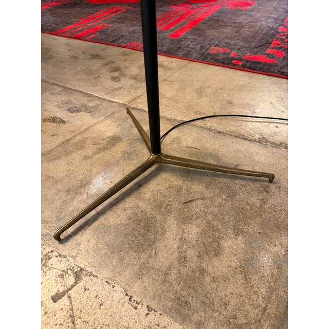 Black 1950s Attributed to Giuseppe Ostuni, Floor Lamp For Sale - Image 8 of 8