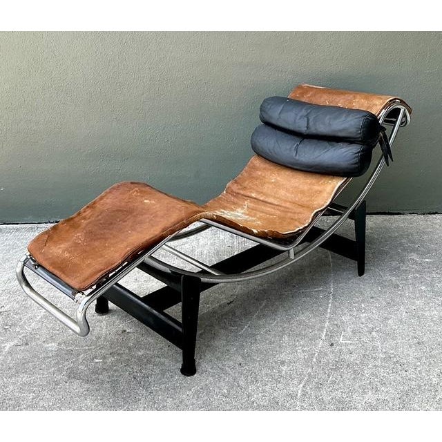 Vintage Lc2 Chaise Lounge After Corbusier For Sale - Image 10 of 12