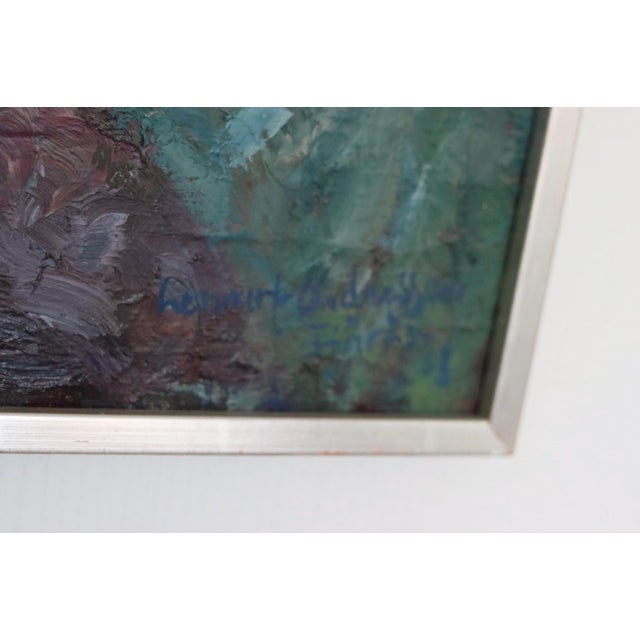 1960s Lennart Andersson, Blue Vase, 1968, Oil on Canvas, Framed For Sale - Image 5 of 18