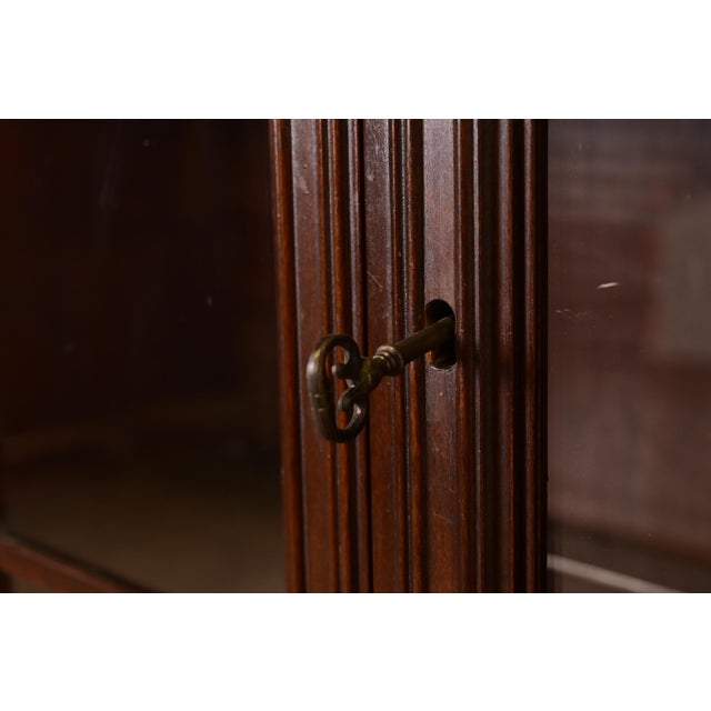 Brown Berkey & Gay Antique Georgian Flame Mahogany Bookcase or Bar Cabinet, Circa 1920s For Sale - Image 8 of 16