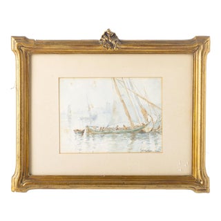 João Rosa Rodrigues, Seascape, 1937, Watercolor For Sale