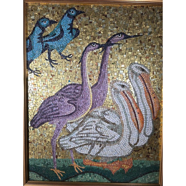 This decorative pair of Italian mosaics from the 19th century, likely originating from Florence, showcases the timeless...