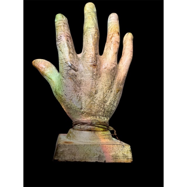 Industrial 1990s Wall Mount Iron Hand Adjustable Metal Hand For Sale - Image 3 of 5