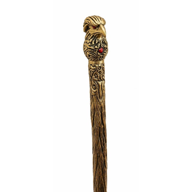 French Elegant Eagle Head Decorative Cane - Unique Walking Stick For Sale - Image 3 of 5