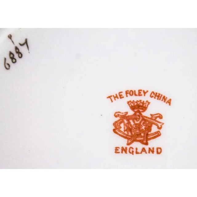 Burnt Orange The Foley China Plates & Tea Cup -4 Pcs From England For Sale - Image 8 of 9