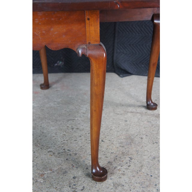 Antique 18th C. George III Solid Cherry Drop Leaf Dining Breakfast Table Console For Sale - Image 12 of 14