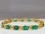 23 Carat Natural Emerald Cocktail Tennis Bracelet 14 Karat Yellow Gold For Sale - Image 16 of 18