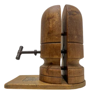Antique Wooden and Iron Millinery Hat Stretcher, 1920s