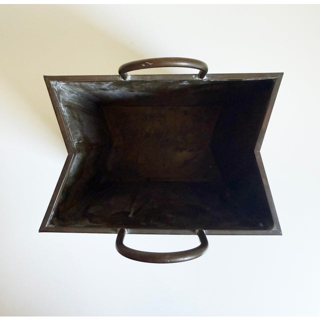 Gio Ponti Italian 1960s Brass Shopping Bag Sculpture in the Manner of Gio Ponti For Sale - Image 4 of 12