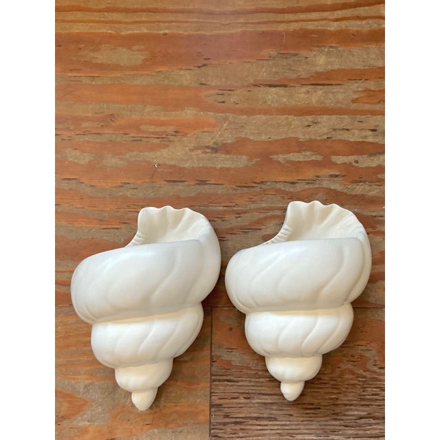 Vintage Boho Plaster Shell Light Sconce - A Pair For Sale In West Palm - Image 6 of 12