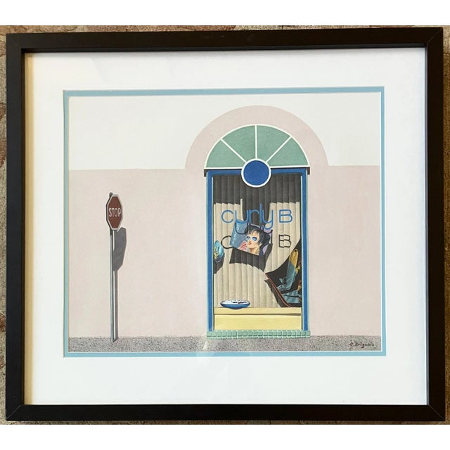 1987 Evelyne Brigeois Watercolor Painting, "A Storefront in Troyes, France" For Sale - Image 4 of 12
