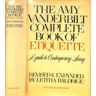 "The Amy Vanderbilt Complete Book of Etiquette: A Guide to Contemporary Living" 1978 Baldridge, Letitia For Sale