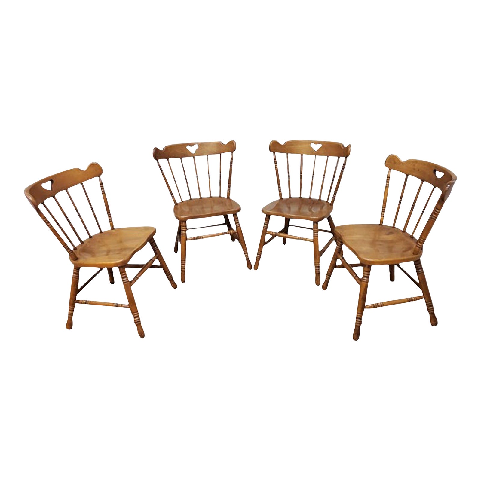 Mid 20th Century Vintage Tell City Maple Colonial Style Dining Chairs