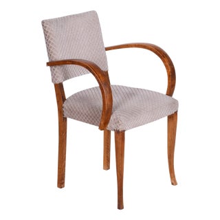 Art Deco Armchair in Beech by Jules Leleu, 1930s For Sale
