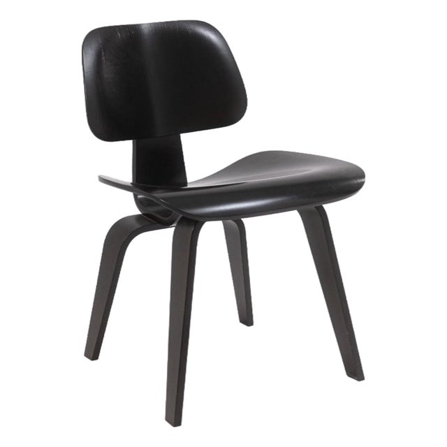 Charles & Ray Eames for Herman Miller DCW Chair Black Finish C. 2000s MCM For Sale