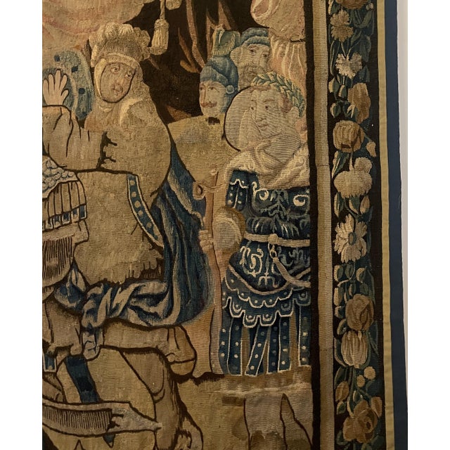 17th Century 17th Century Flemish Tapestry Depicting the Meeting of David and King Saul For Sale - Image 5 of 12