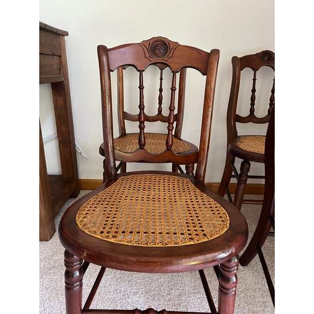 Renaissance Six Matching American Renaissance Medallion Back Dining Chairs For Sale - Image 3 of 3