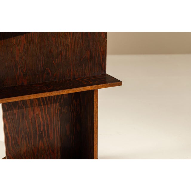 Amsterdam School Side Table in Palisander and Burl Veneer, the Netherlands, 1920s For Sale - Image 11 of 13