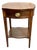 Baker Historic Charleston Collection Mahogany One-Drawer Side Table With Satinwood Inlay For Sale