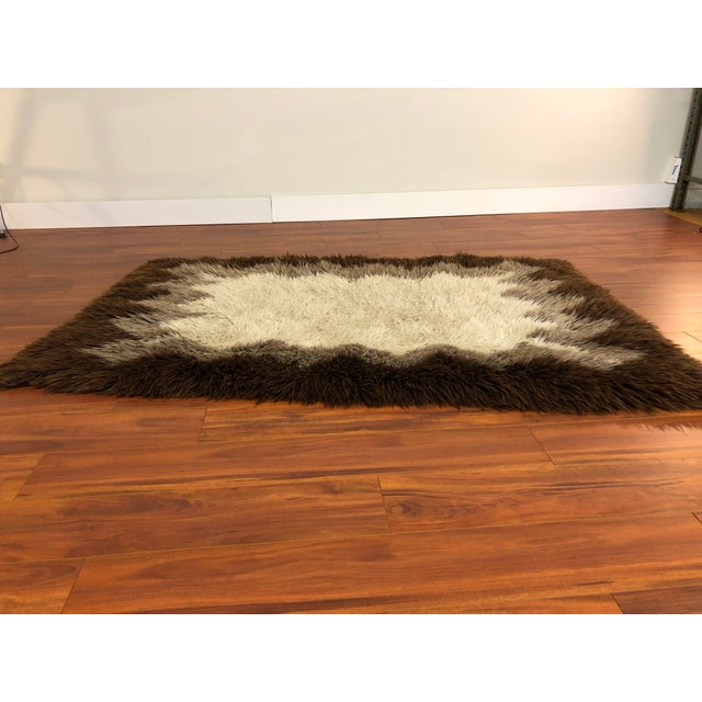 Mid Century Karamichos Flokati Sheep's Wool Rug Chairish