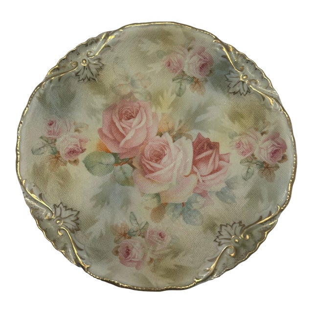 Early 20th Century Royal Bayreuth Rose Tapestry “Dessert Plate” For Sale