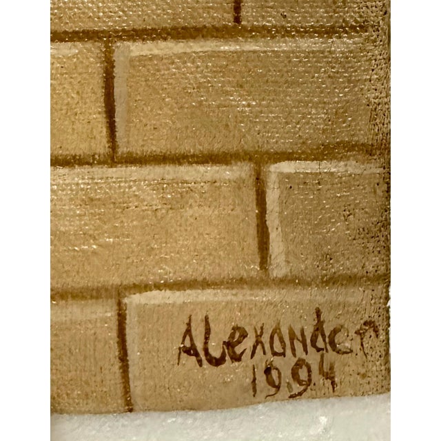 Large Judaica Original Oil Rabbi Painting Lubavitcher Rebbe 770 Chabad, New York, 1994 For Sale In Miami - Image 6 of 9