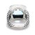 Modern David Yurman 13.85ctw Blue Topaz and Diamond Ring, SterlingSilver 18k White Gold, Size 8.25 For Sale - Image 3 of 8
