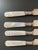 Metal 19th Century John Russell & Co American Appetizer Spreader Knives Mother of Pearl Sterling Detailing For Sale - Image 7 of 18