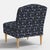 Not Yet Made - Made To Order Ashburn Chair in Seus Jacobean Indigo Floral For Sale - Image 5 of 7
