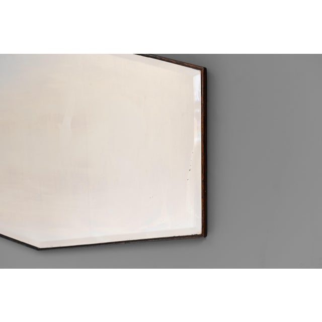 Vintage Oak Framed Mirror, 1930s For Sale - Image 4 of 6