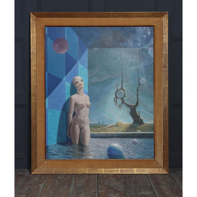 Arthur Maria Rener, Composition, 1965, Oil on Board, in Good conditions. Designed 1960 to 1969