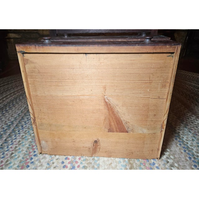 Antique Early 19th Century American Federal Cherry and Veneer 2 Draw Sewing Table For Sale - Image 18 of 18