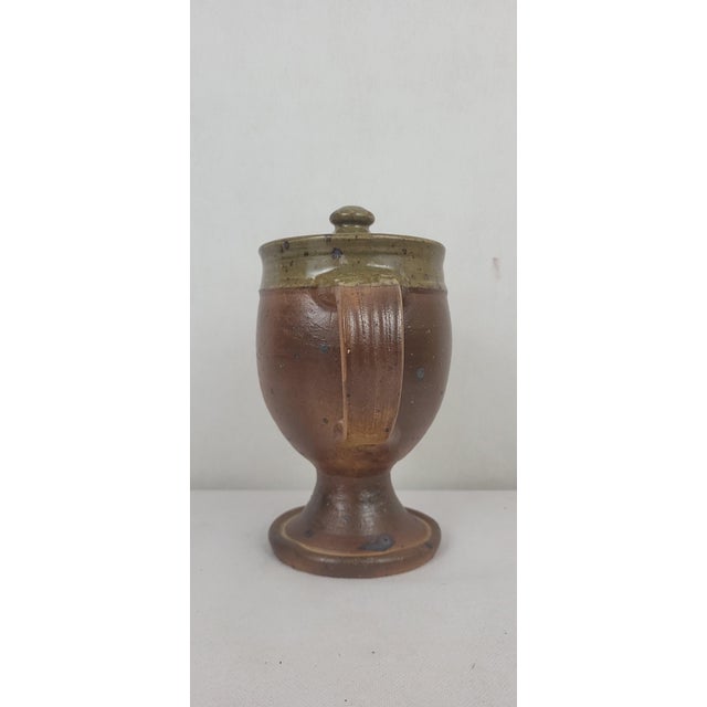 Brutalist Stoneware Coffee Pot by Pierre Digan & Janet Stedman, 1970s, Set of 5 For Sale - Image 3 of 14