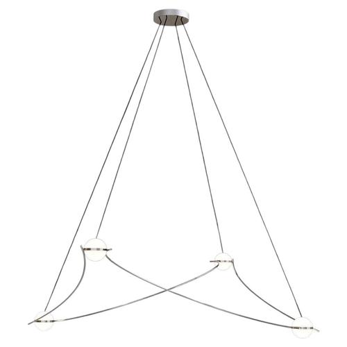 Kosmos 4l Chandelier in Polished Stainless Steel by Moss Objects For Sale - Image 10 of 10