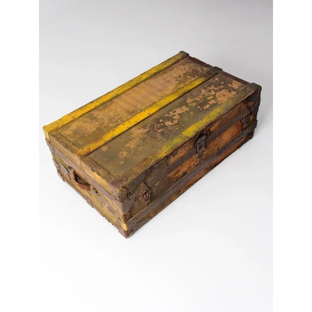 Antique Argentine Gaucho Trunk With Iron Strapping For Sale - Image 12 of 12